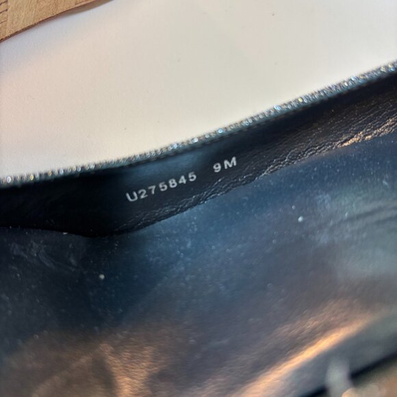 Stuart Weitzman Anna Corkswoon Glitter Wedge Heel Peep Toe Pumps Size 9 - Picture 9 of 9